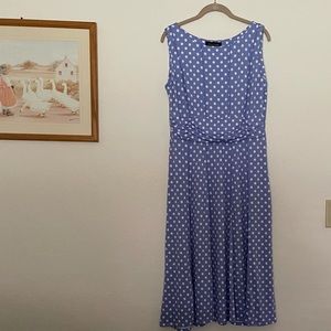 🎉 Blue & White Polka Dot Day time Dress